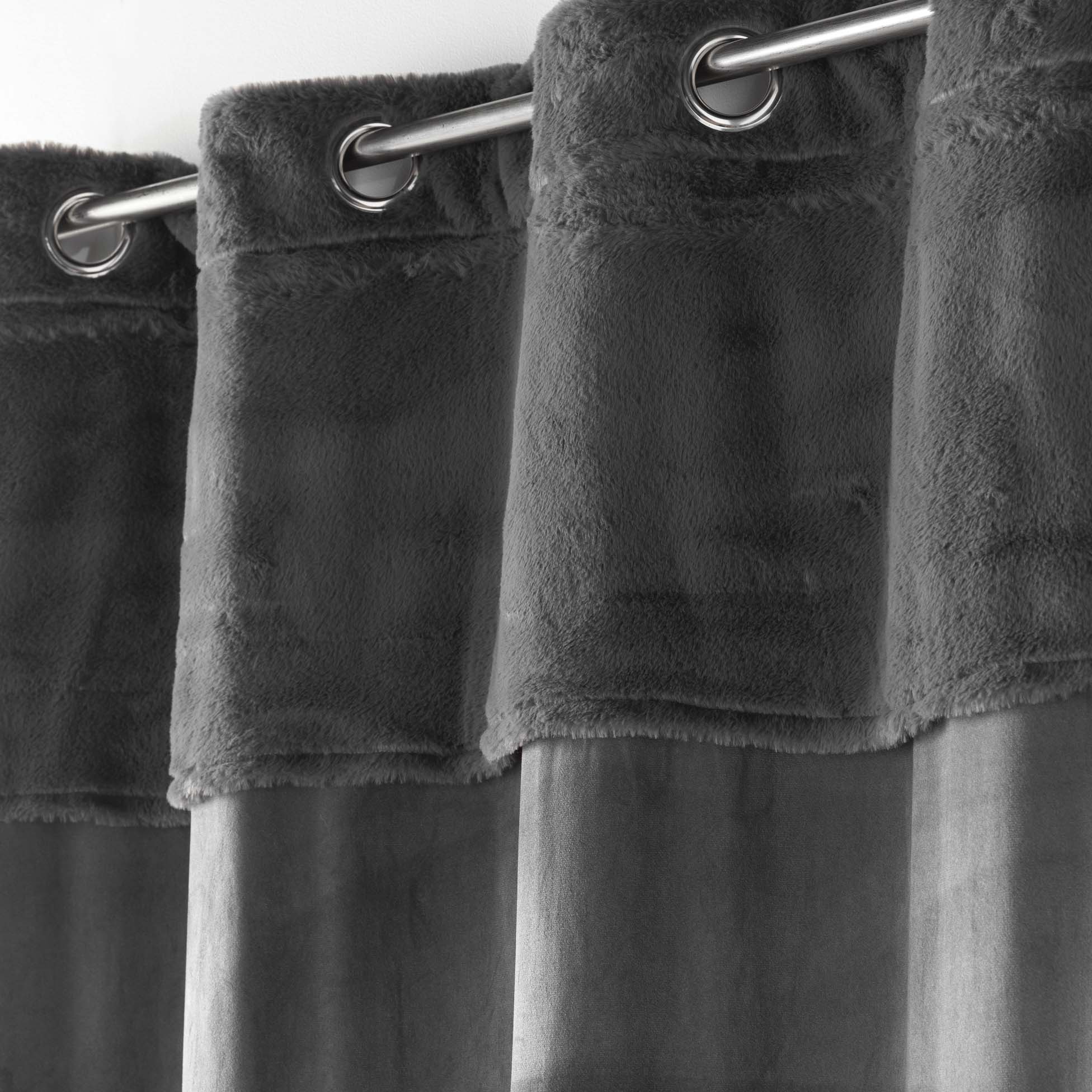 U10 Draperie Caresse Velvet Antracit, 140 x 240 cm