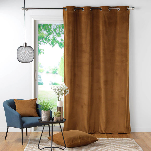 U10 Draperie Casual Velvet Camel, 140 x 260 cm
