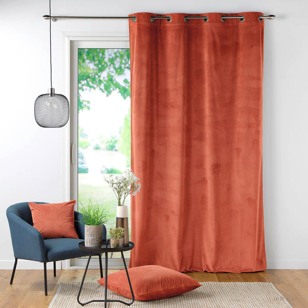 U10 Draperie Casual Velvet Caramiziu, 140 x 260 cm