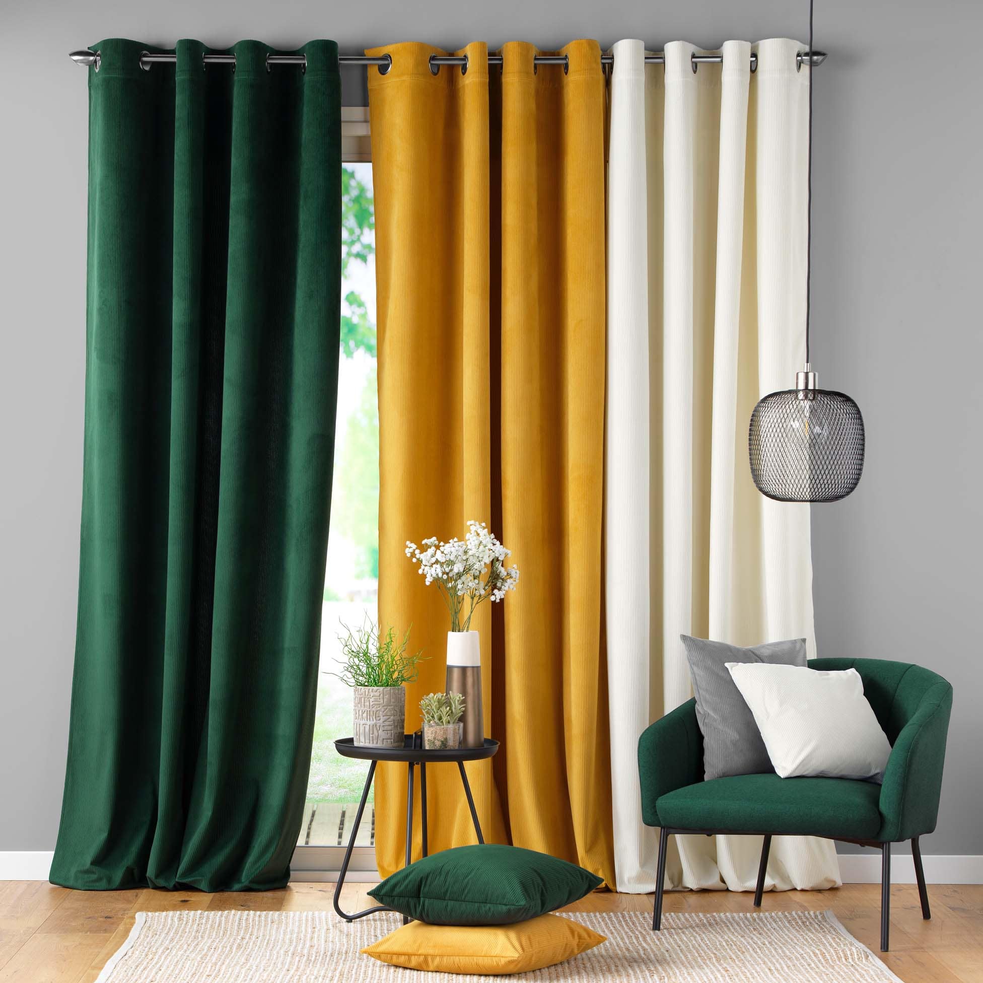 U10 Draperie Casual Velvet Ecru, 140 x 260 cm
