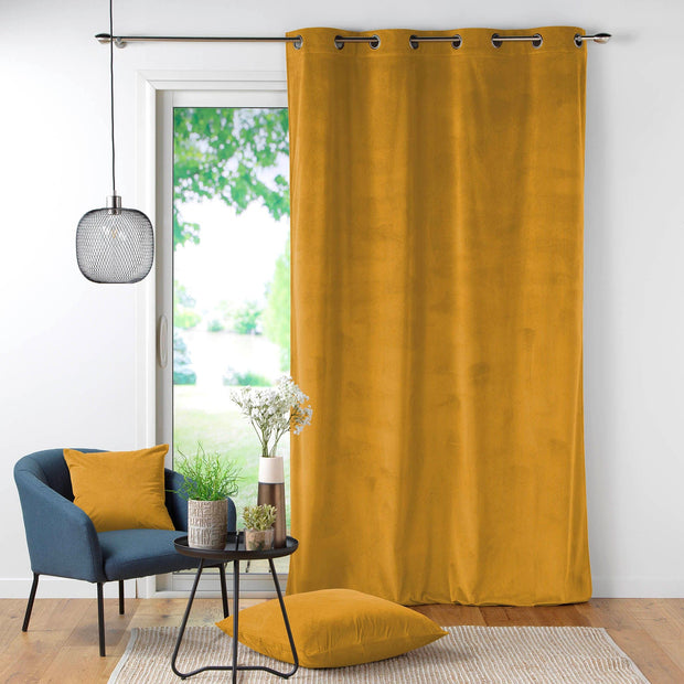 U10 Draperie Casual Velvet Ecru, 140 x 260 cm