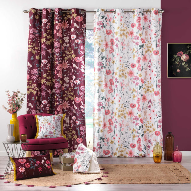 U10 Draperie Florabella Velvet Alb, 140 x 240 cm
