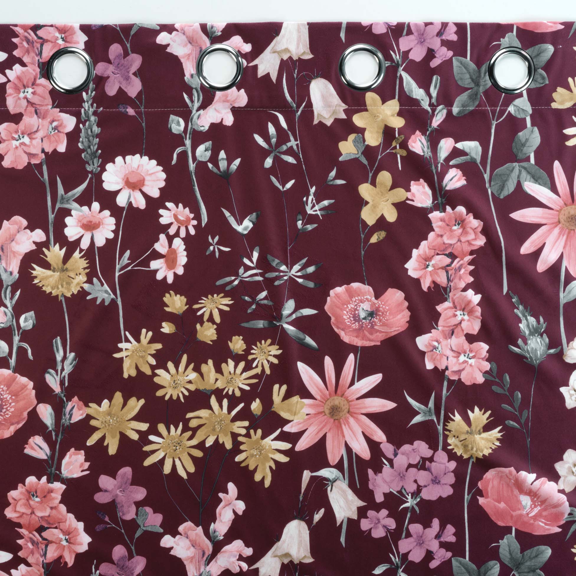 U10 Draperie Florabella Velvet Multicolor, 140 x 240 cm