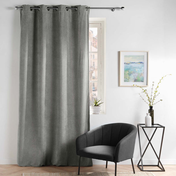 U10 Draperie Novana Velvet Antracit, 135 x 260 cm
