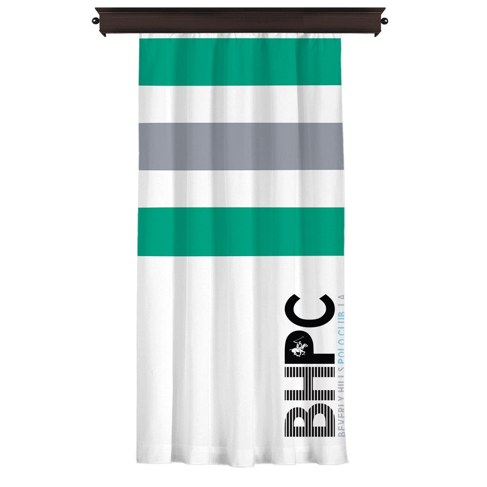 Draperie Beverly Hills Polo Club Crt 07-2 Verde / Alb / Gri, 140 x 260 cm (1)