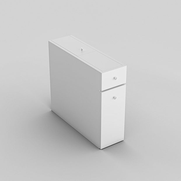 Asir Dulap baie din pal, cu 2 sertare, Calencia Alb, l19xA60xH55 cm