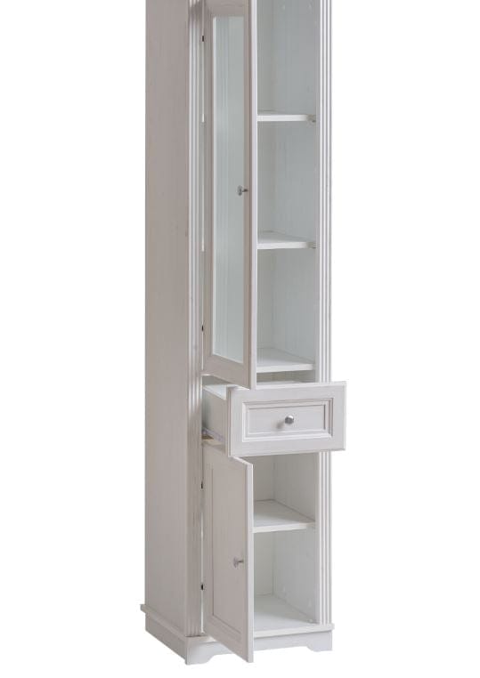 Comad Dulap baie inalt cu vitrina 2 usi si 1 sertar, Palace Andersen, l49xA43xH190 cm