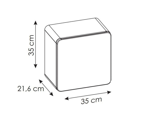 Dulap baie suspendat cu 1 usa, Aruba Cosmos, l35xA22xH35 cm (2)