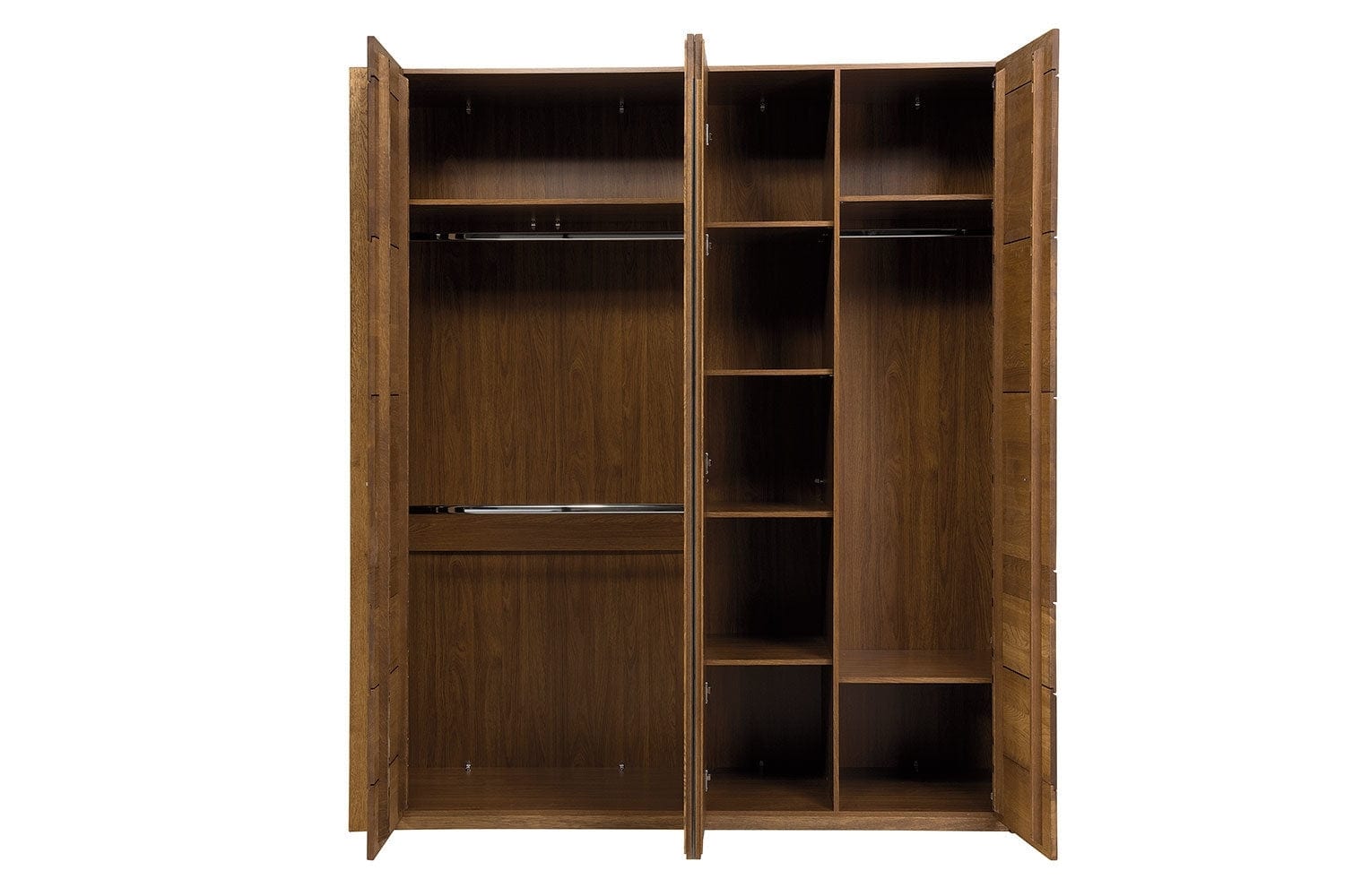 Szynaka Dulap din furnir si pal, cu 4 usi si oglinda Velvet 77 Stejar Rustic, l205xA60xH225 cm