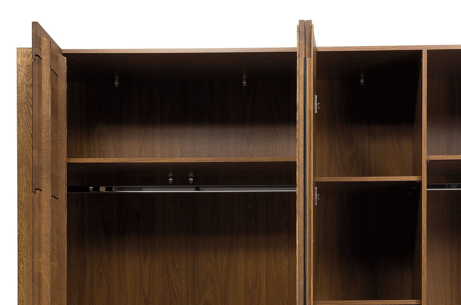 Dulap din furnir si pal, cu 4 usi si oglinda Velvet 77 Stejar Rustic, l205xA60xH225 cm (3)