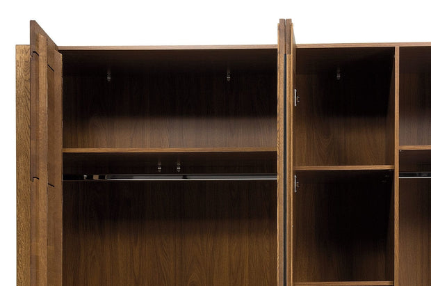 Dulap din furnir si pal, cu 4 usi si oglinda Velvet 77 Stejar Rustic, l205xA60xH225 cm (3)