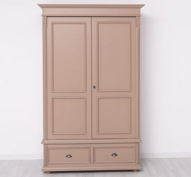 Szel Mob Cappuccino Dulap din lemn de brad cu 2 sertare si 2 usi, Pasy PS105 Vopsit, l128xA62xH206 cm