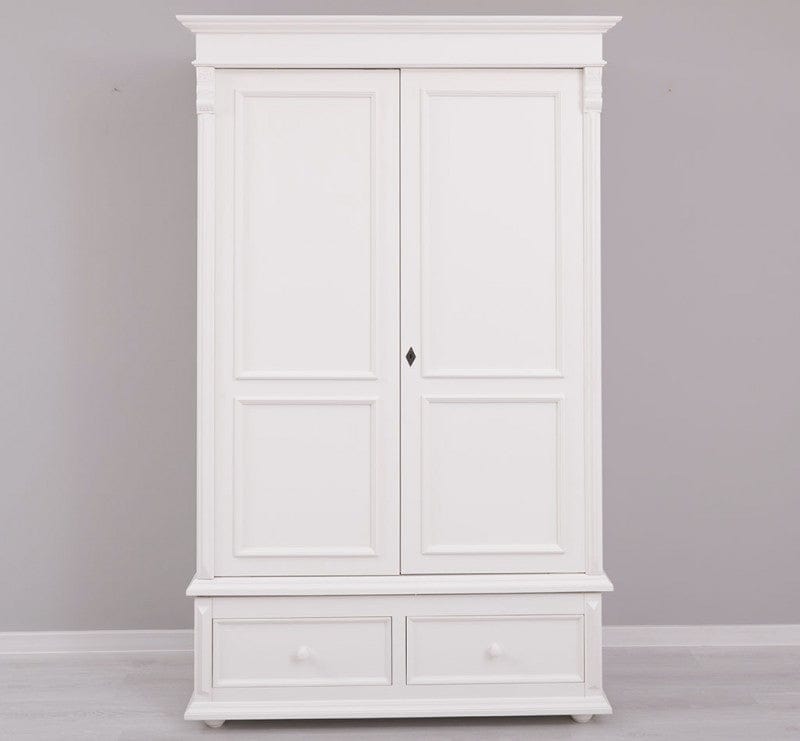 Szel Mob Ivoir Dulap din lemn de brad cu 2 sertare si 2 usi, Pasy PS105 Vopsit, l128xA62xH206 cm