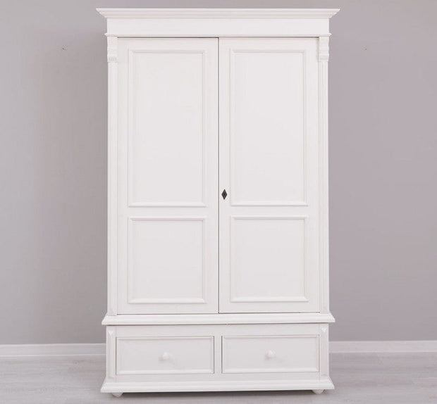 Szel Mob Ivoir Dulap din lemn de brad cu 2 sertare si 2 usi, Pasy PS105 Vopsit, l128xA62xH206 cm