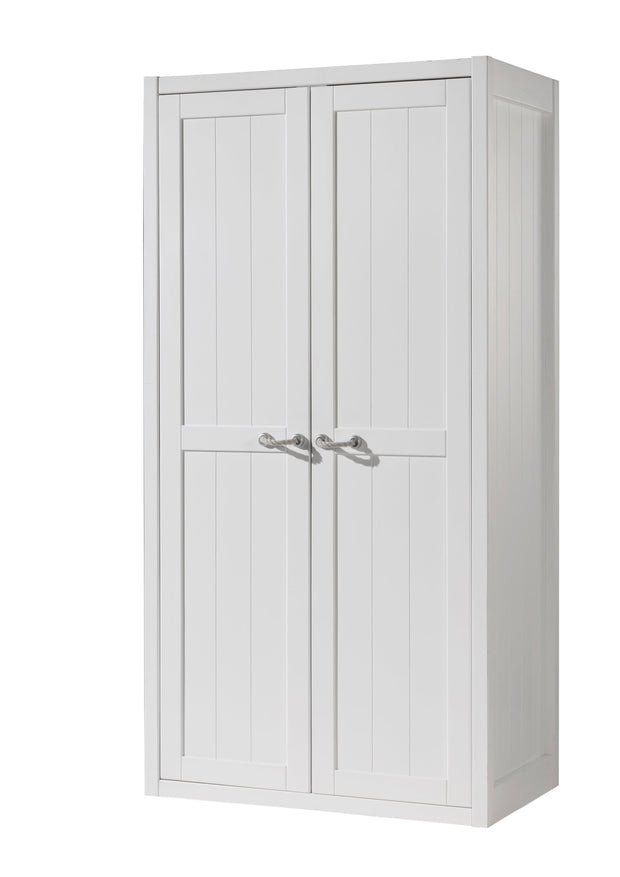 Vipack Dulap din lemn de pin si MDF cu 2 usi, pentru copii Lewis Alb, l100xA59xH200 cm