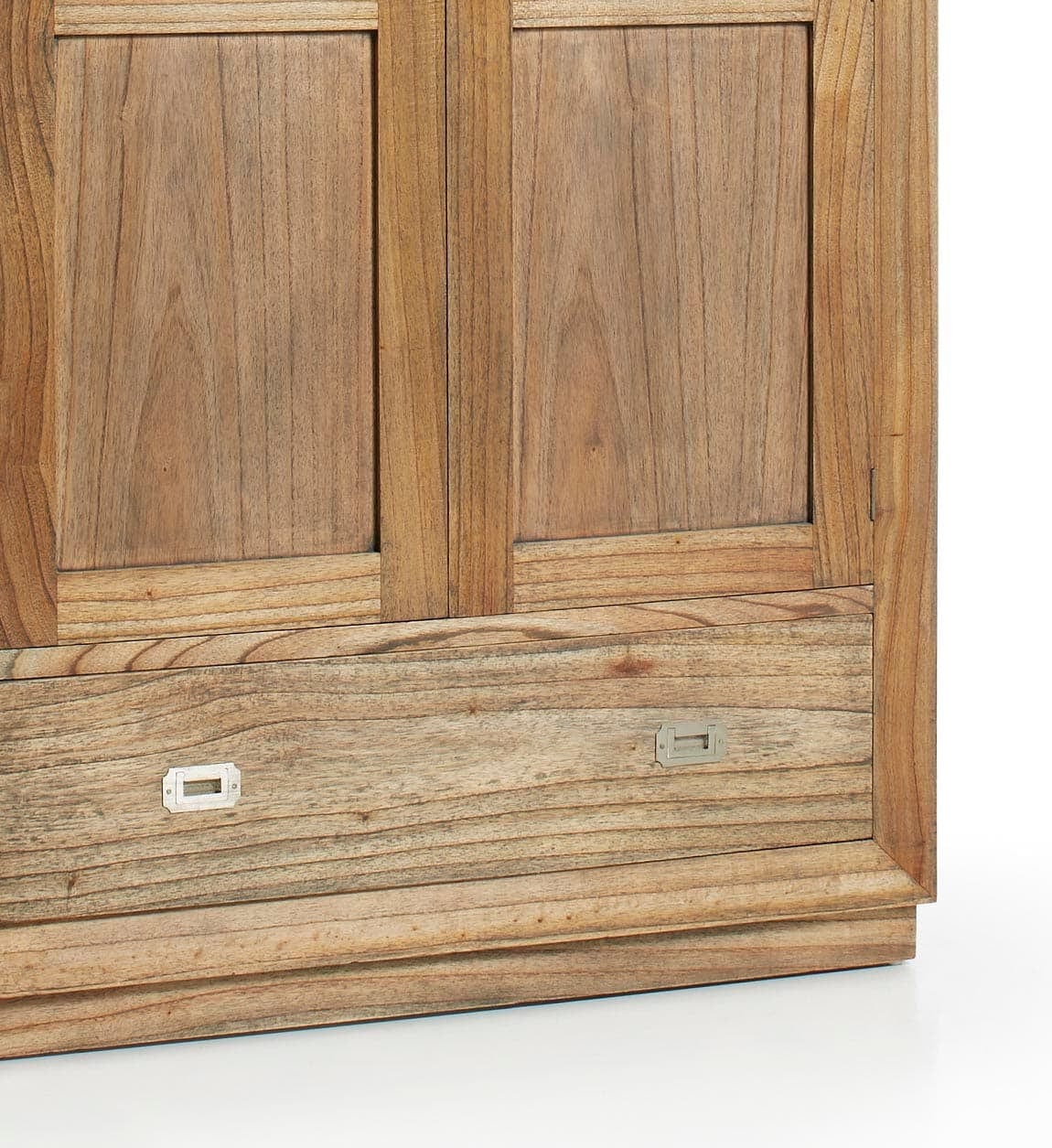 Moycor Dulap din lemn si furnir, cu 2 usi si 1 sertar, Merapi Natural, l108xA50xH200 cm