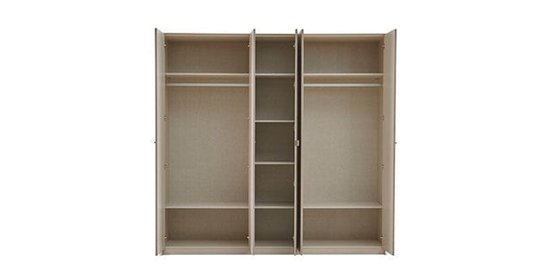 Dogtas Dulap din pal, 5 usi si oglinda, Nicole Crem, l225,7xA60,8xH218,7 cm