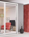 Lenart Dulap din pal, cu 2 usi glisante si oglinda Arti 08 Alb Mat, l203xA60xH215 cm