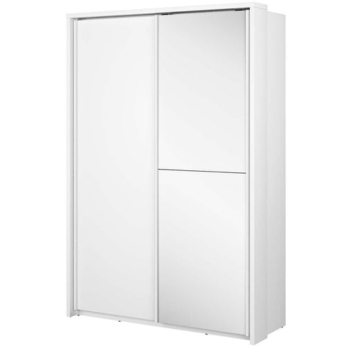 Lenart Dulap din pal, cu 2 usi glisante si oglinda Arti 21 Alb Mat, l160xA57xH218 cm