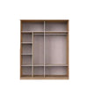 Dogtas Dulap din pal cu 2 usi glisante si oglinda, Frame Natural, l179xA67,3xH217,9 cm