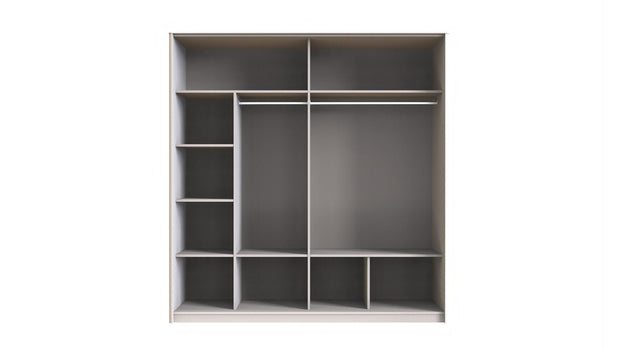 Dogtas Dulap din pal cu 2 usi glisante si oglinda, Nicole Small Crem, l213xA69,1xH219,7 cm