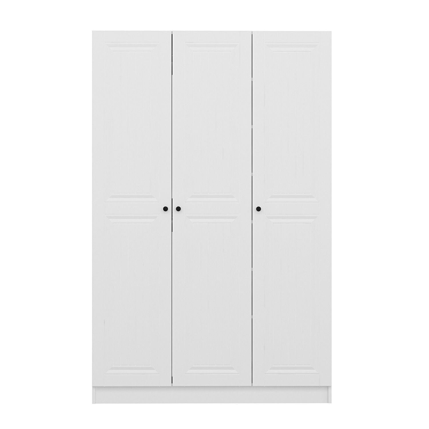 Asir Dulap din pal, cu 3 usi, Noah 8243 Alb, l135xA35xH210 cm