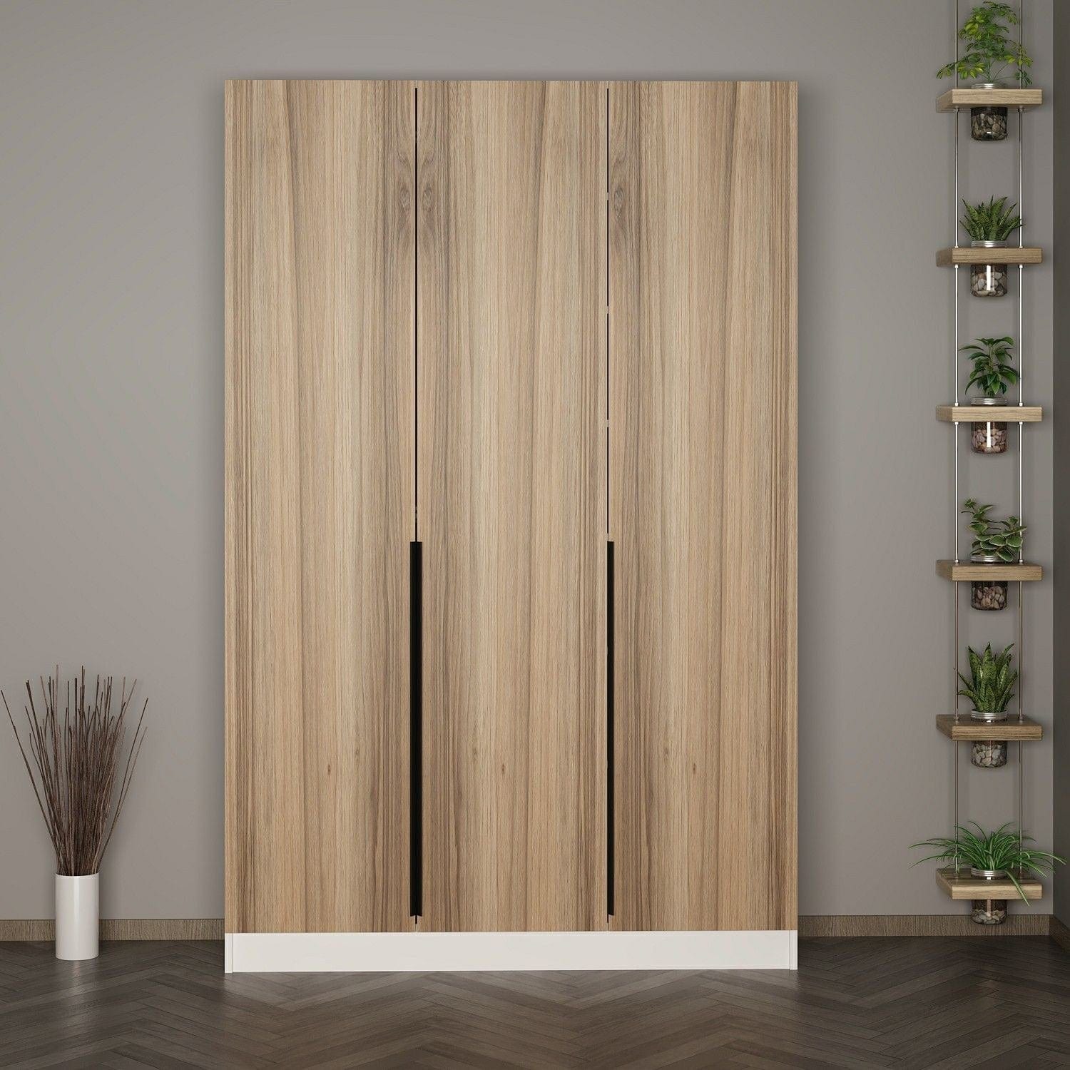 Asir Dulap din pal, cu 3 usi, Noah 8276 Nuc, l135xA35xH210 cm