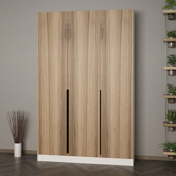 Asir Dulap din pal, cu 3 usi, Noah 8276 Nuc, l135xA35xH210 cm