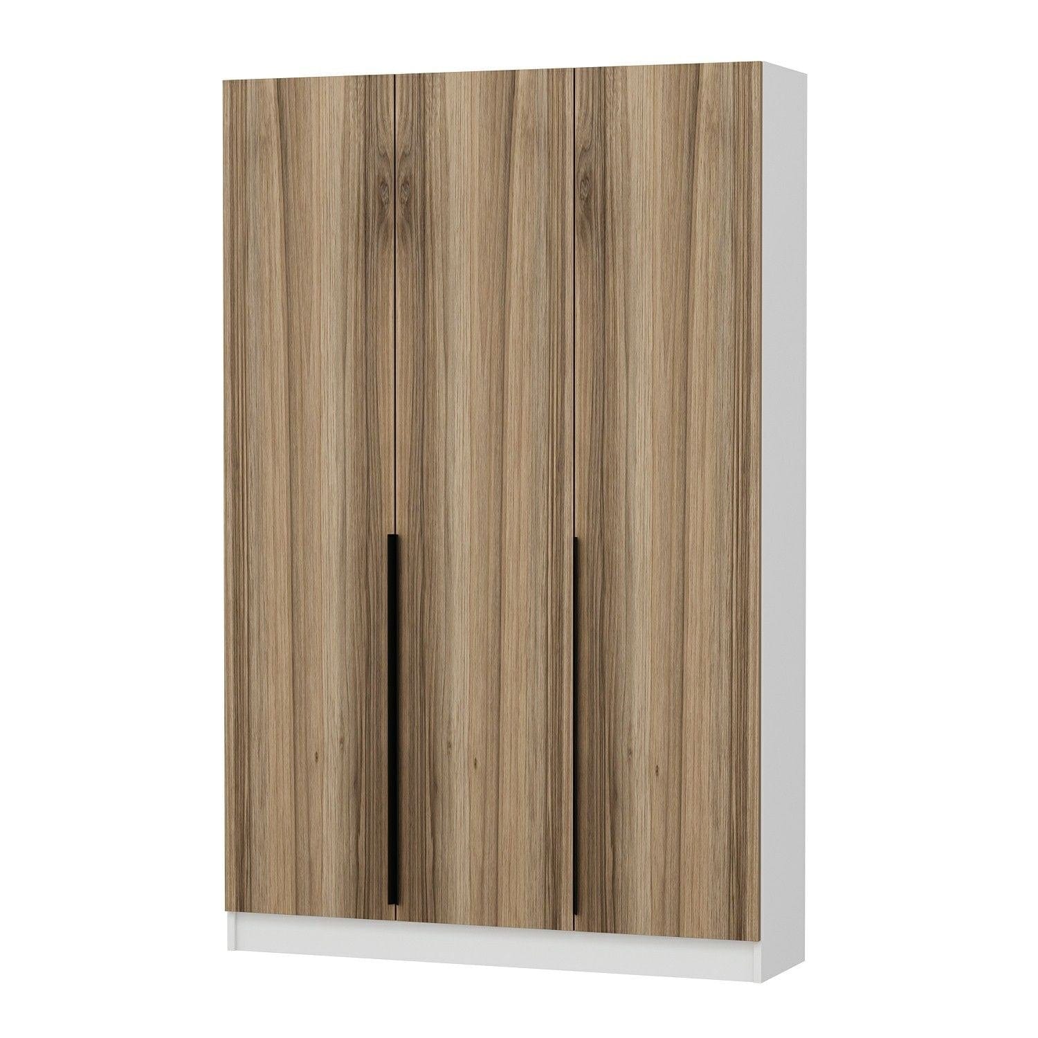 Dulap din pal, cu 3 usi, Noah 8276 Nuc, l135xA35xH210 cm (5)