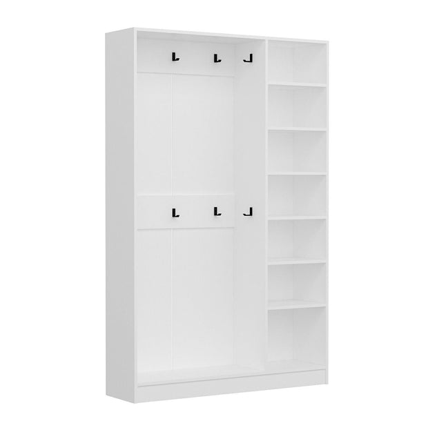 Dulap din pal, cu 3 usi, Noah 8276 Nuc, l135xA35xH210 cm (6)