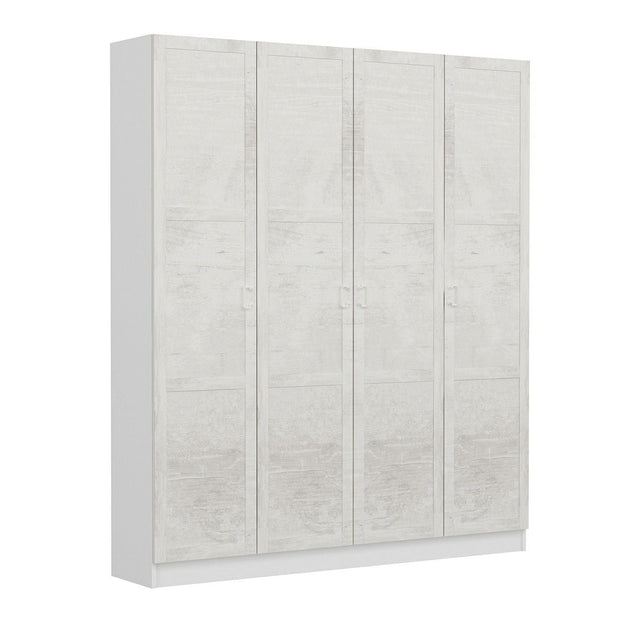 Asir Dulap din pal, cu 4 usi, Noah 8233 Alb, l180xA35xH210 cm