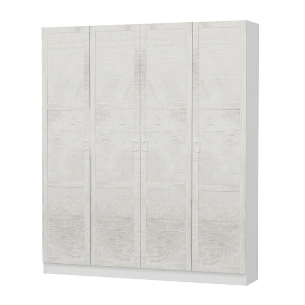 Asir Dulap din pal, cu 4 usi, Noah 8233 Alb, l180xA35xH210 cm