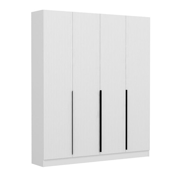 Asir Dulap din pal, cu 4 usi, Noah 8255 Alb, l180xA35xH210 cm