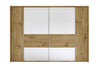 Pol-Power Dulap din pal cu 4 usi, San Maryn Stejar / Alb, l276xA60,3xH230 cm