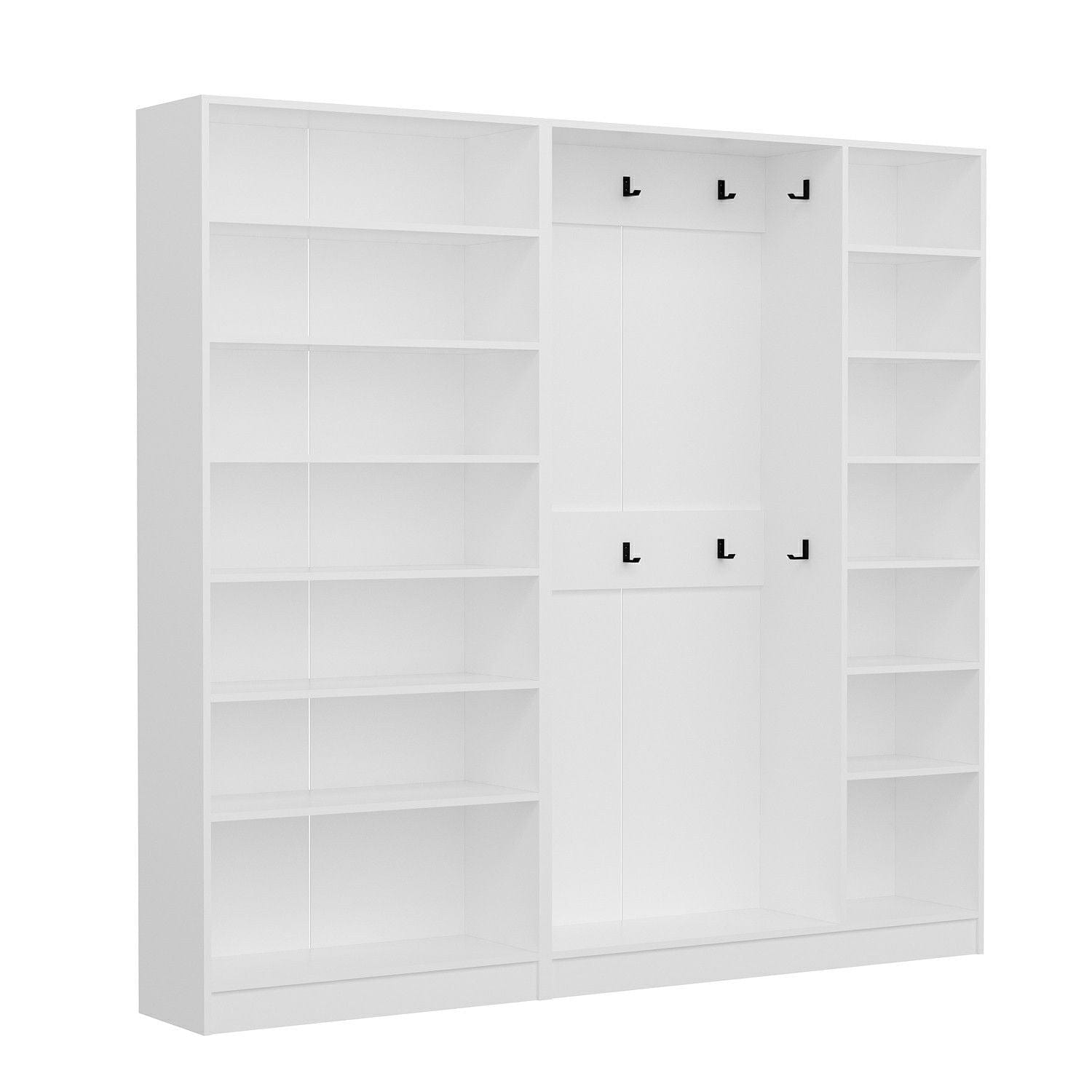 Asir Dulap din pal, cu 5 usi, Noah 8234 Alb, l225xA35xH210 cm