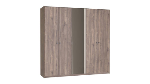 Dogtas Dulap din pal cu 5 usi si oglinda, Costa Natur, l225,1xA61,1xH218,4 cm