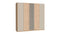 Dogtas Dulap din pal cu 5 usi si oglinda, Frame Natural, l228,3xA59,7xH217,9 cm