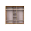 Dogtas Dulap din pal cu 5 usi si oglinda, Frame Natural, l228,3xA59,7xH217,9 cm