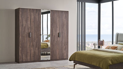 Dogtas Dulap din pal cu 5 usi si oglinda, Piero Nuc, l223,3xA59,6xH218,7 cm