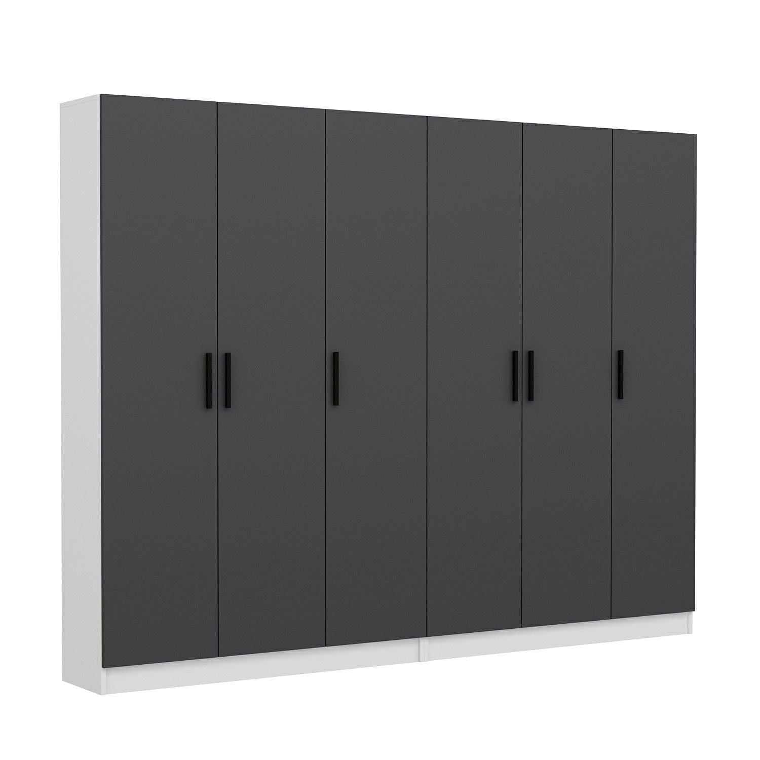 Asir Dulap din pal, cu 6 usi, Noah 8214 Antracit, l270xA35xH210 cm