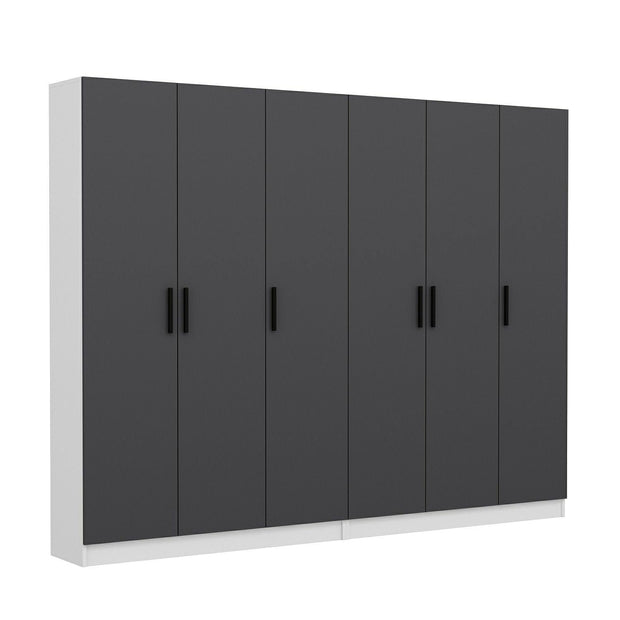 Asir Dulap din pal, cu 6 usi, Noah 8214 Antracit, l270xA35xH210 cm