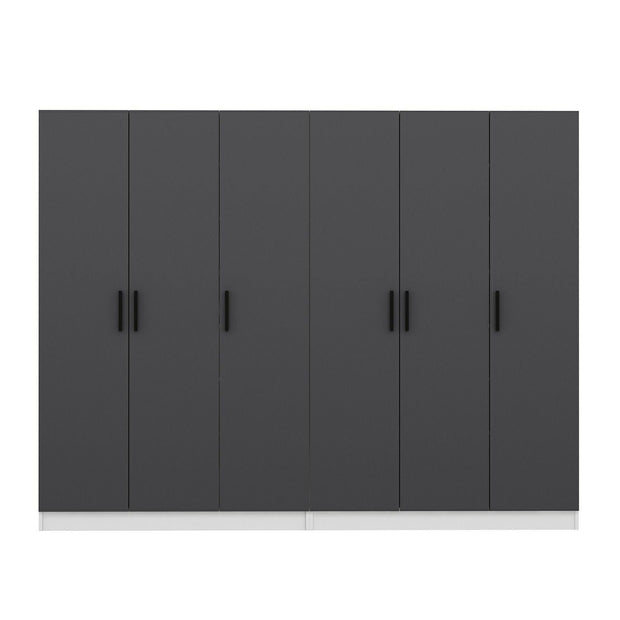 Asir Dulap din pal, cu 6 usi, Noah 8214 Antracit, l270xA35xH210 cm