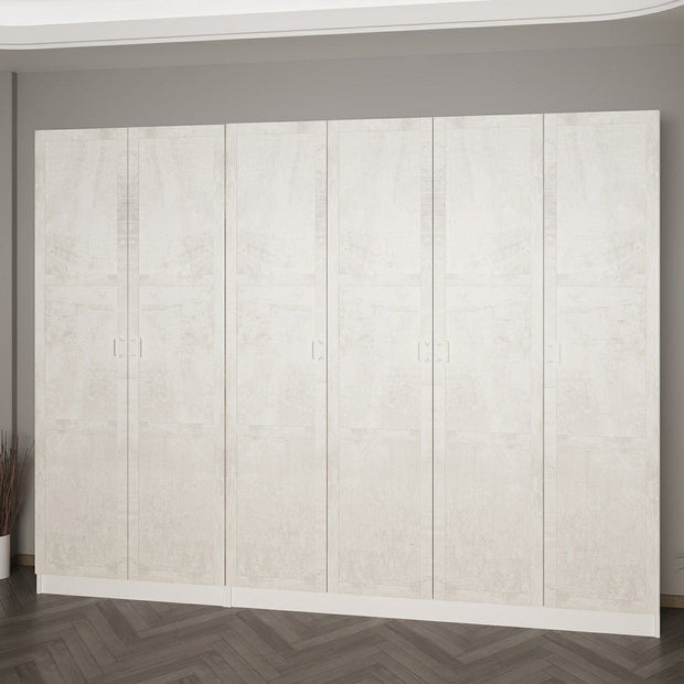 Asir Dulap din pal, cu 6 usi, Noah 8235 Alb, l270xA35xH210 cm