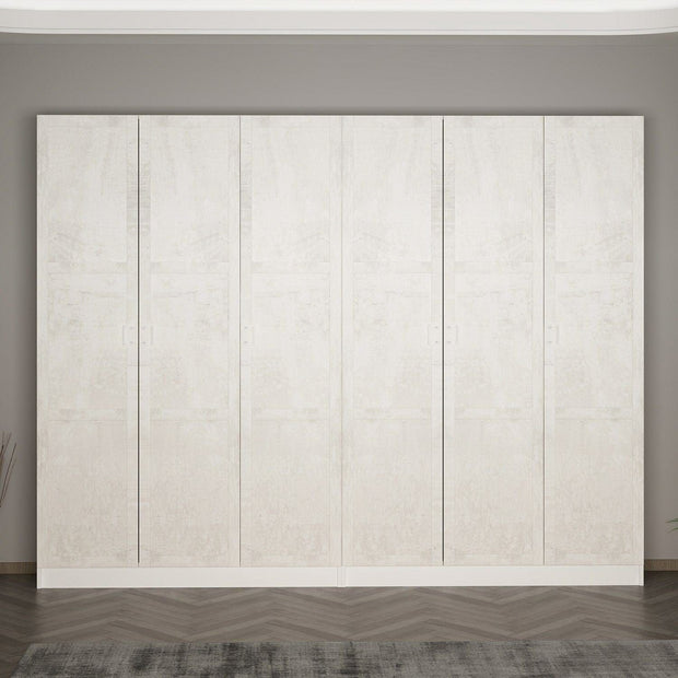 Dulap din pal, cu 6 usi, Noah 8236 Alb, l270xA35xH210 cm (1)