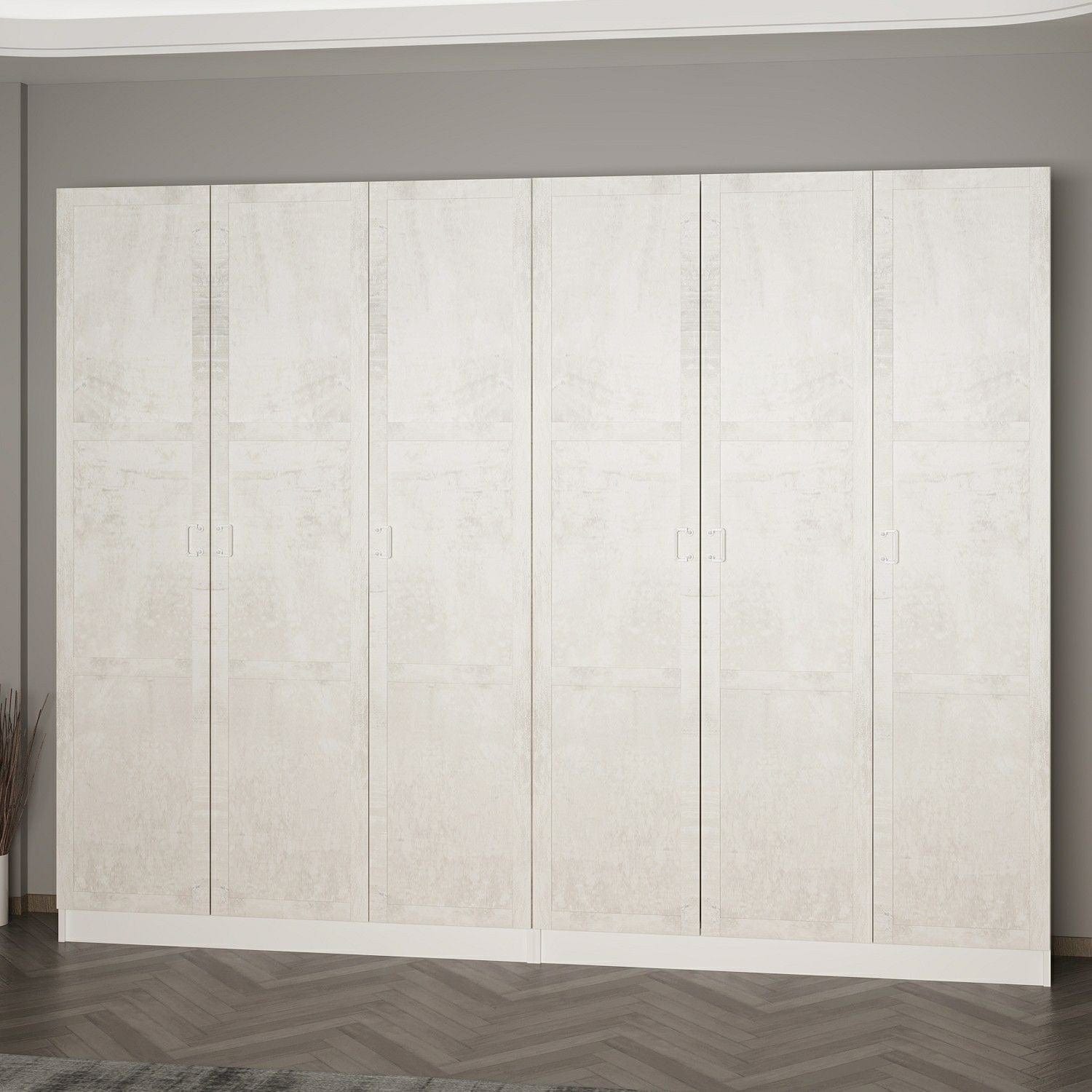 Asir Dulap din pal, cu 6 usi, Noah 8236 Alb, l270xA35xH210 cm