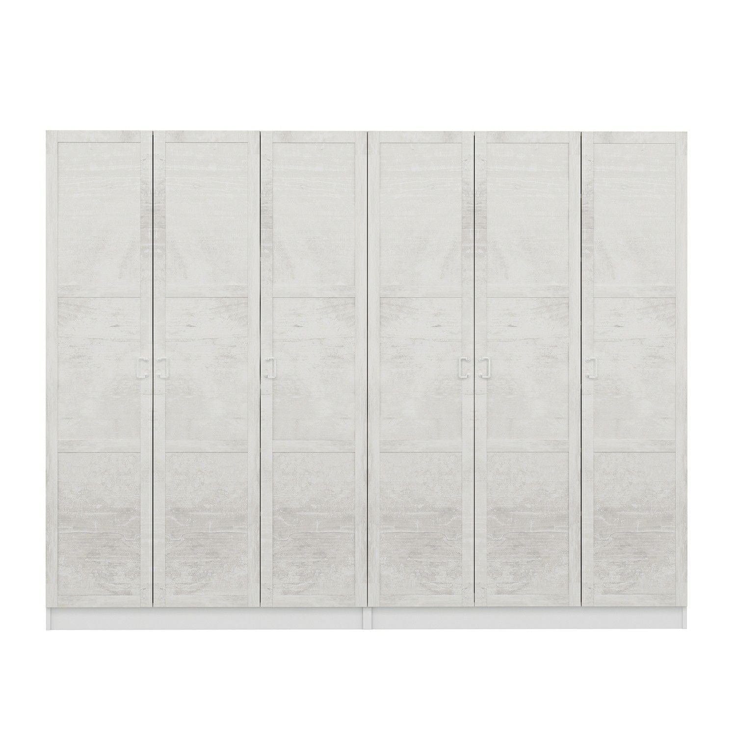 Asir Dulap din pal, cu 6 usi, Noah 8236 Alb, l270xA35xH210 cm