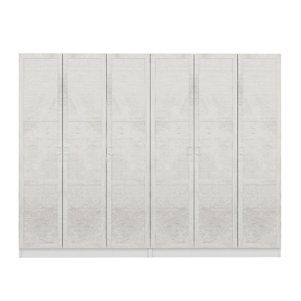 Asir Dulap din pal, cu 6 usi, Noah 8236 Alb, l270xA35xH210 cm