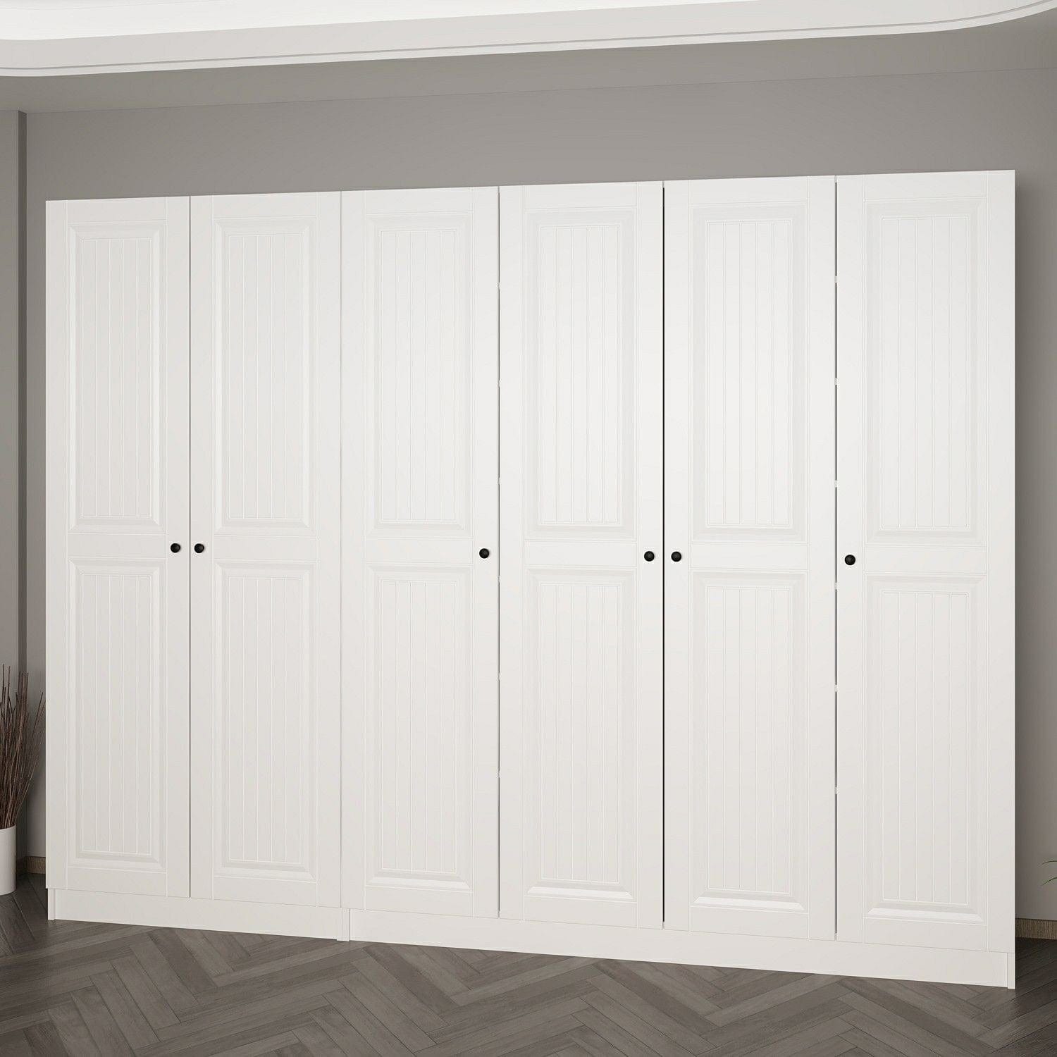 Asir Dulap din pal, cu 6 usi, Noah 8246 Alb, l270xA35xH210 cm