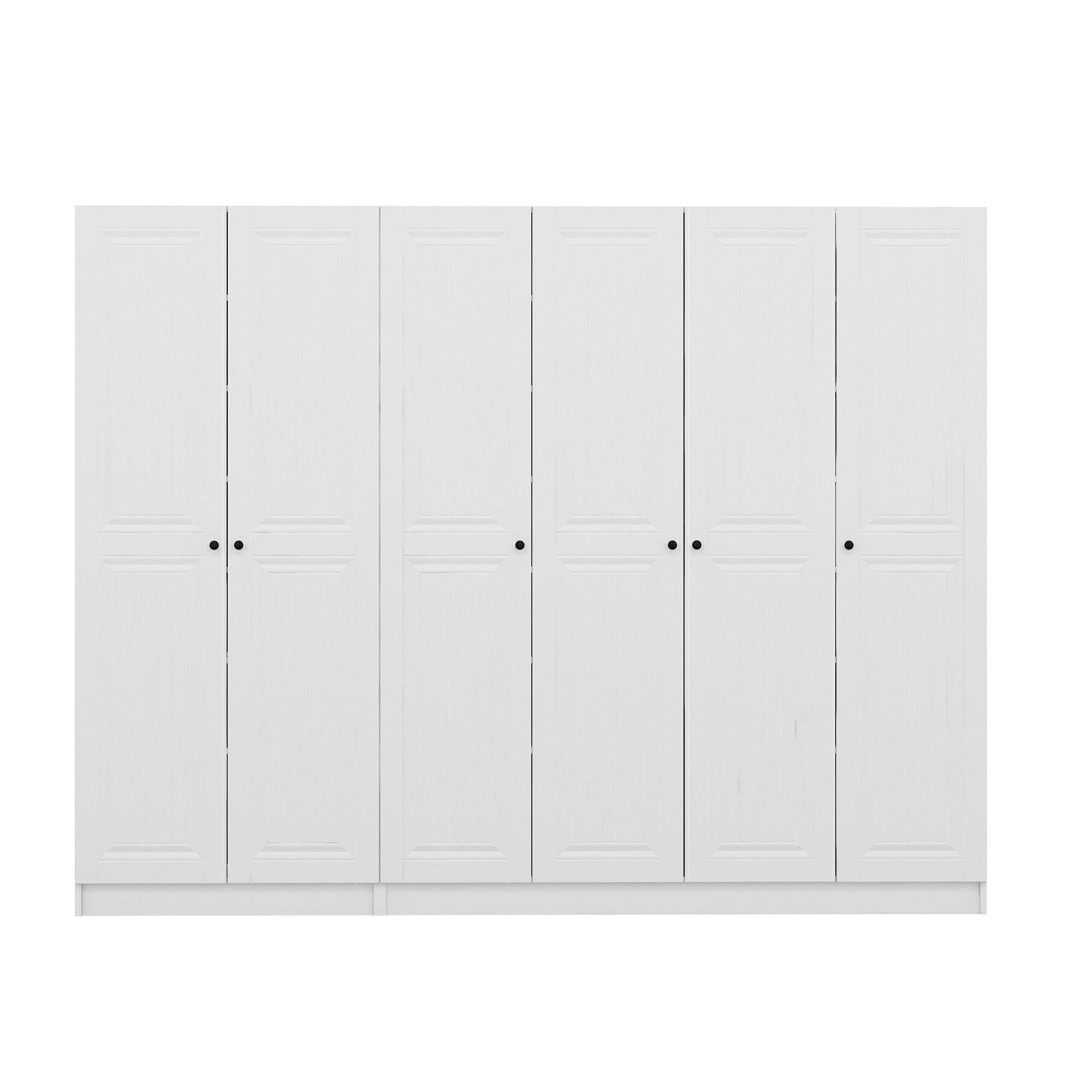 Asir Dulap din pal, cu 6 usi, Noah 8246 Alb, l270xA35xH210 cm