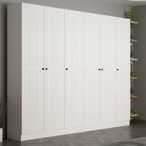 Asir Dulap din pal, cu 6 usi, Noah 8247 Alb, l270xA35xH210 cm
